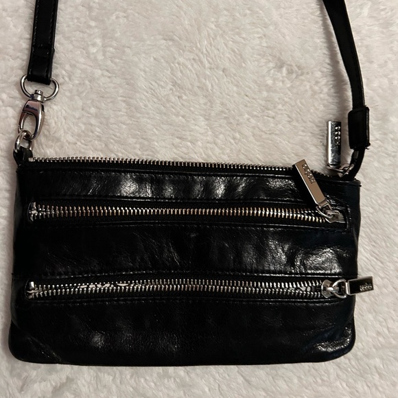 Vintage Hobo crossbody convertible Black Leather bag - Picture 8 of 9